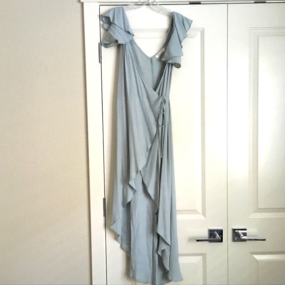 Dove grey wrap dress